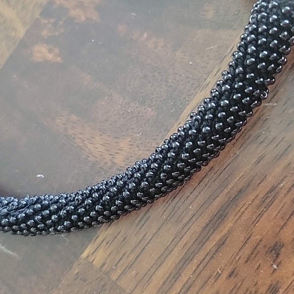 Vintage Black Beaded Handbag With Gold Metal Clasp 40s/50s Glamour Cocktail - Picture 6 of 9